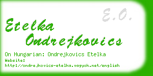 etelka ondrejkovics business card